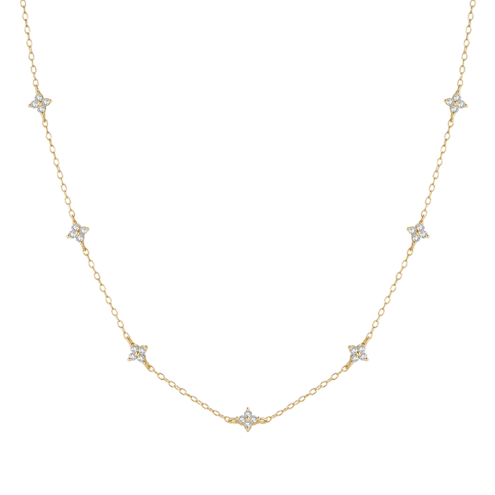 Diamond Stacked Women's Collarbone Necklace