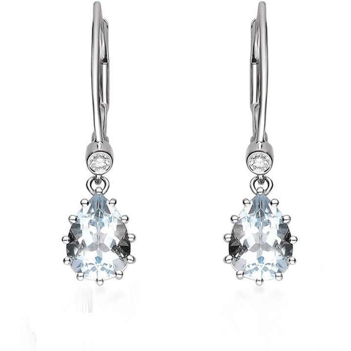 Naked Drill Element Aquamarine Drop Earrings