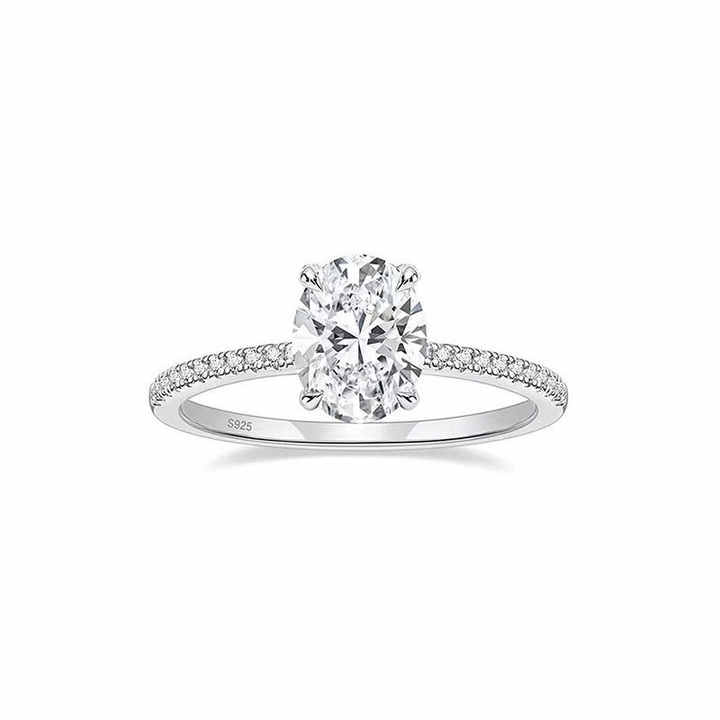 Gold 14k 18k engagement oval ring